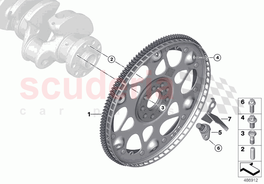 Flywheel of Rolls Royce Rolls Royce Ghost Extended RR22(2019-2023)