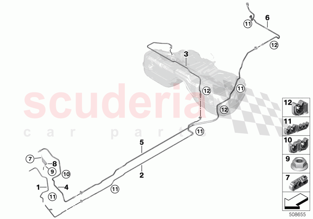 Fuel Pipe and Mounting Parts of Rolls Royce Rolls Royce Ghost Extended RR22(2019-2023)
