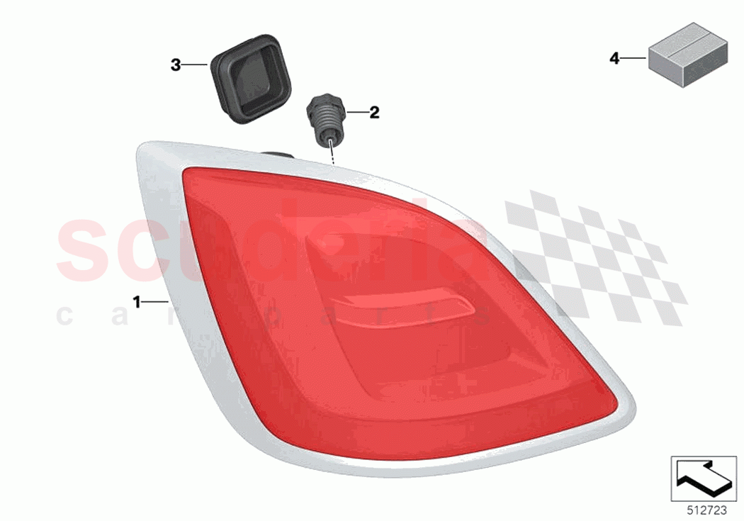 Rear light of Rolls Royce Rolls Royce Ghost Extended RR22(2019-2023)