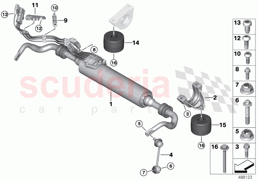 Rear stabilizer bar Dynamic Drive of Rolls Royce Rolls Royce Ghost Extended RR22(2019-2023)