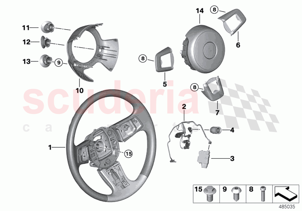 Steering wheel airbag multifunctional of Rolls Royce Rolls Royce Ghost Extended RR22(2019-2023)