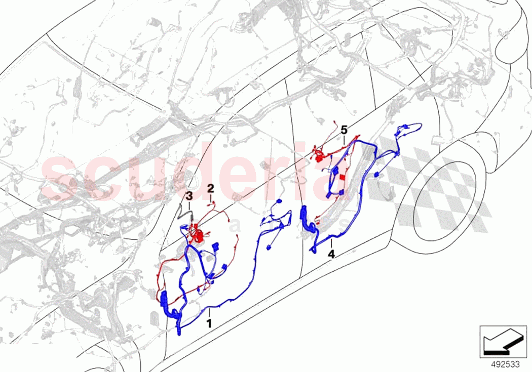 Door wiring harness of Rolls Royce Rolls Royce Ghost Extended RR22(2019-2023)