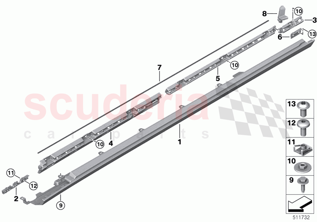Cover door sill wheel arch of Rolls Royce Rolls Royce Ghost Extended RR22(2019-2023)