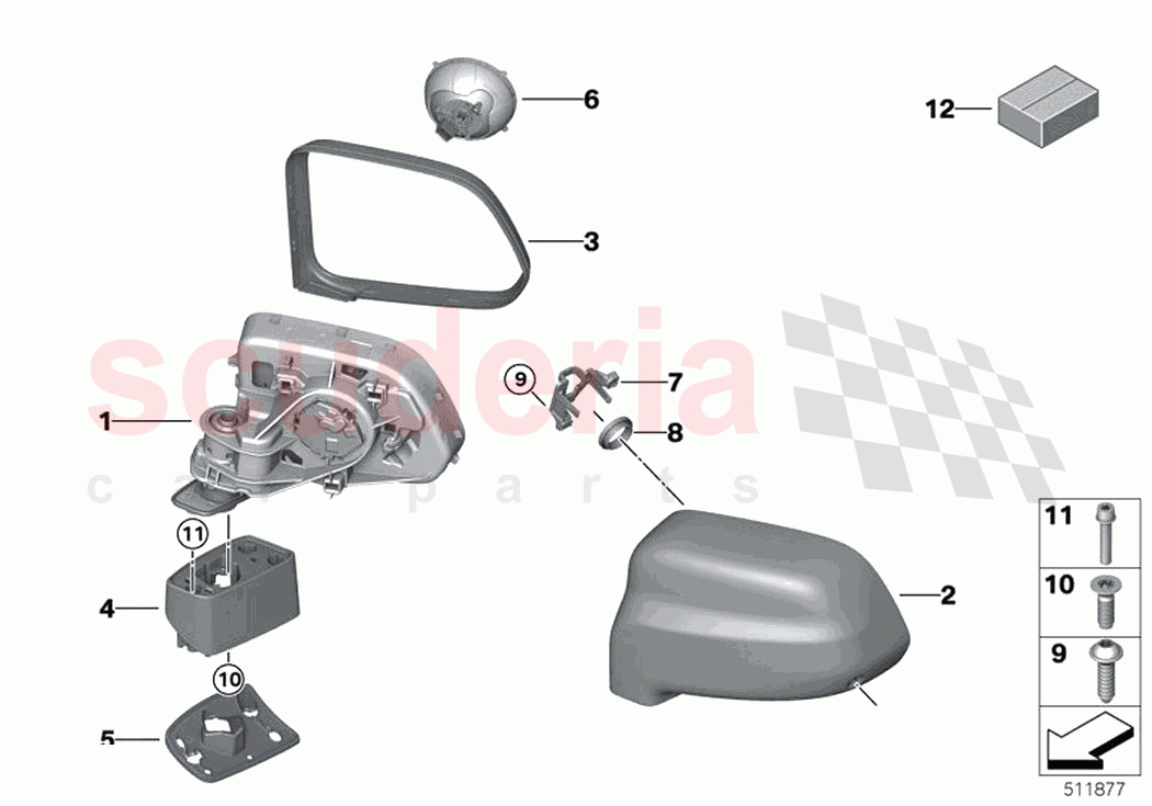 Outside mirror of Rolls Royce Rolls Royce Ghost Extended RR22(2019-2023)