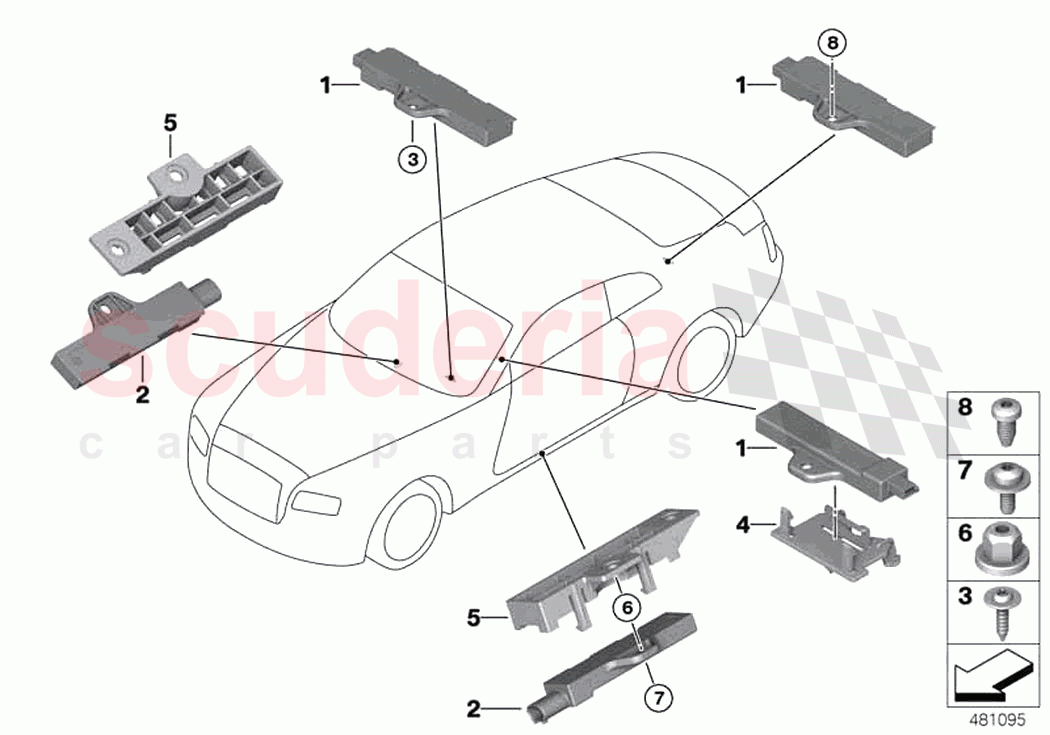 Single parts aerial comfort access of Rolls Royce Rolls Royce Ghost RR21(2019-2023)