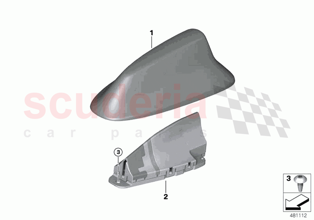 Single parts antenna of Rolls Royce Rolls Royce Ghost RR21(2019-2023)