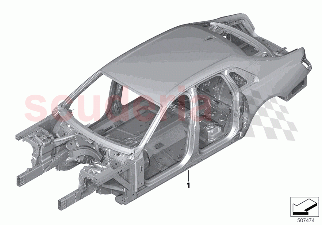 Body skeleton of Rolls Royce Rolls Royce Ghost RR21(2019-2023)
