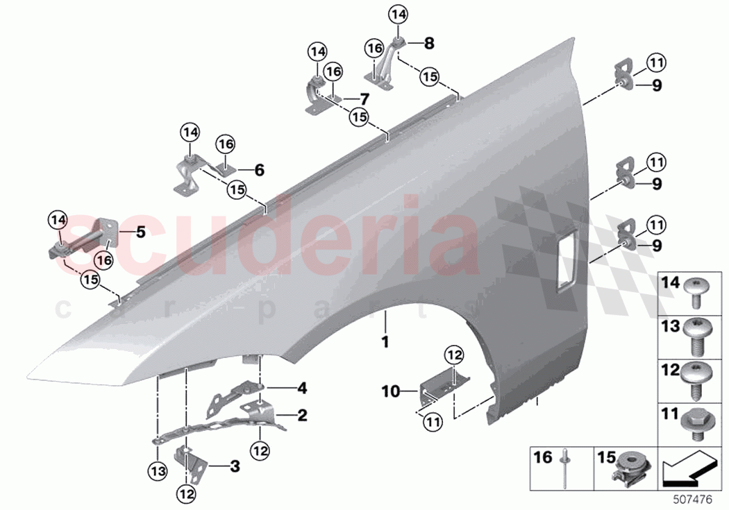 Side panel front of Rolls Royce Rolls Royce Ghost RR21(2019-2023)