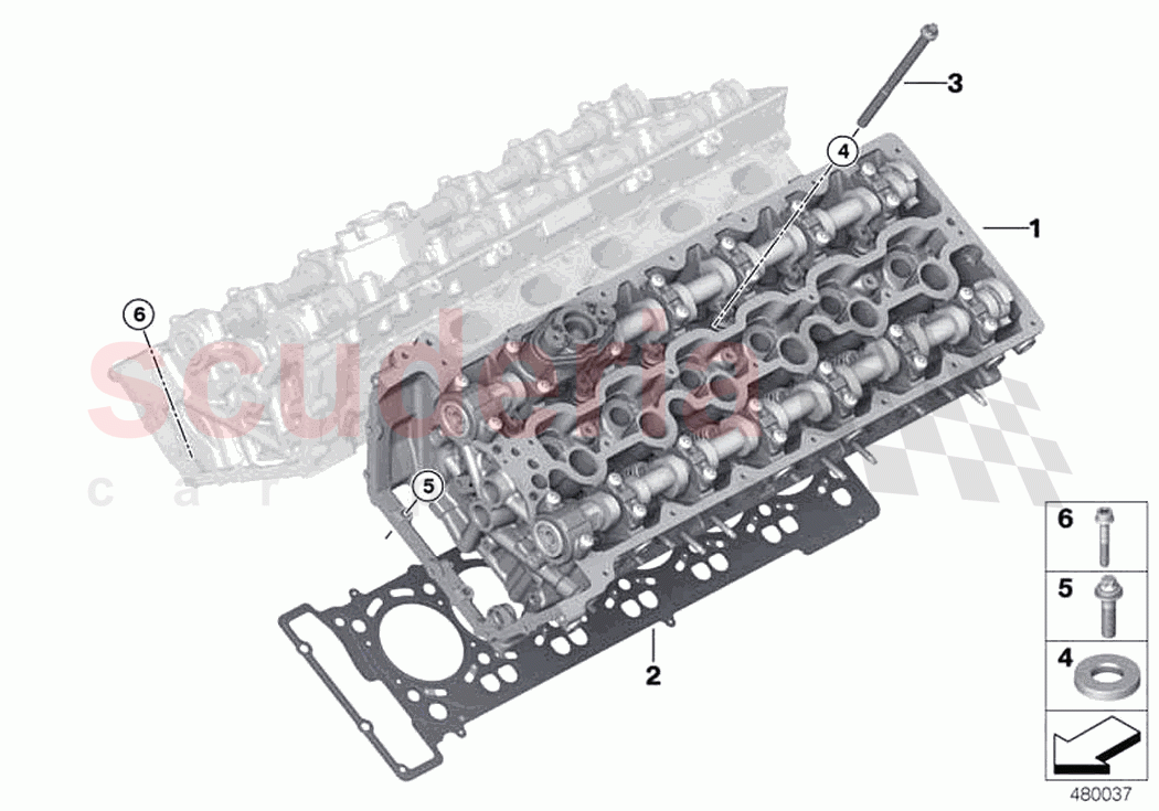 Cylinder head of Rolls Royce Rolls Royce Ghost RR21(2019-2023)