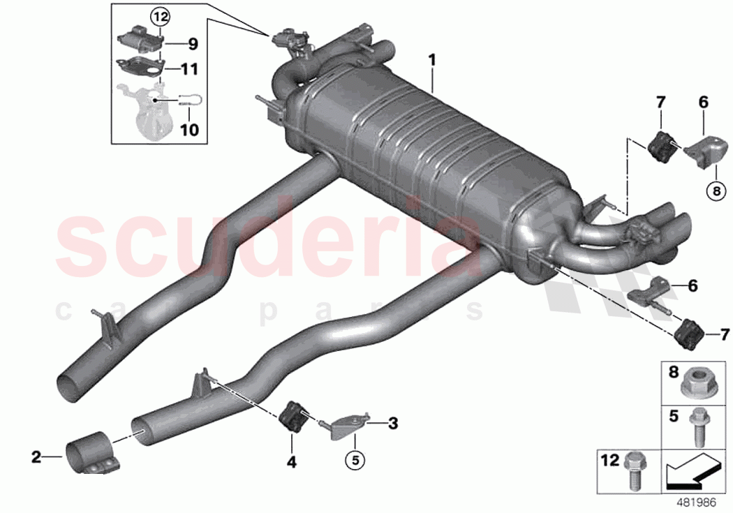 Exhaust system rear of Rolls Royce Rolls Royce Ghost RR21(2019-2023)