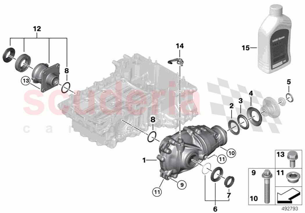 Front axle differential 175AL of Rolls Royce Rolls Royce Ghost RR21(2019-2023)