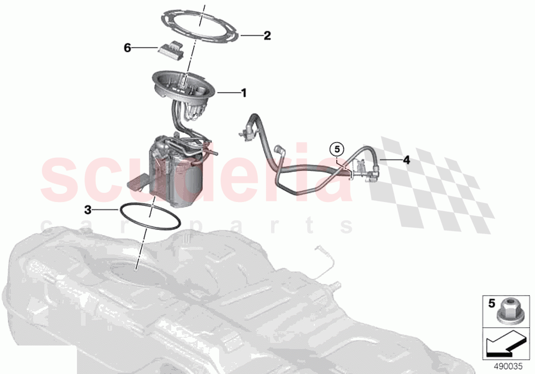 Fuel pump and fuel level sensor of Rolls Royce Rolls Royce Ghost RR21(2019-2023)