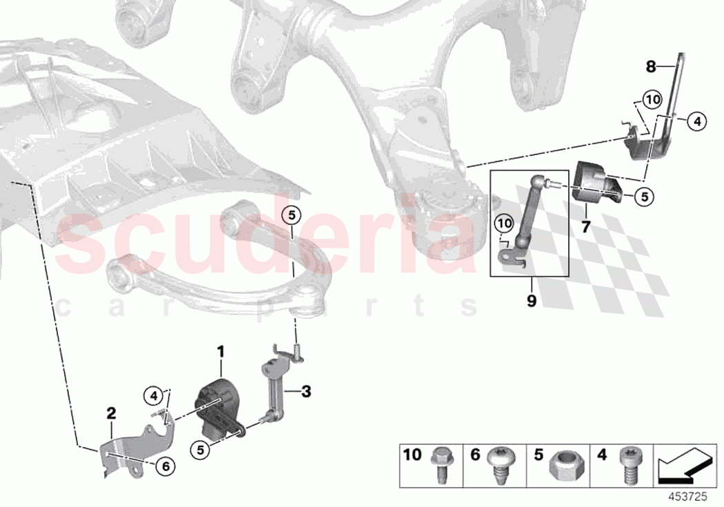 Headlight vertical aim control sensor of Rolls Royce Rolls Royce Ghost RR21(2019-2023)