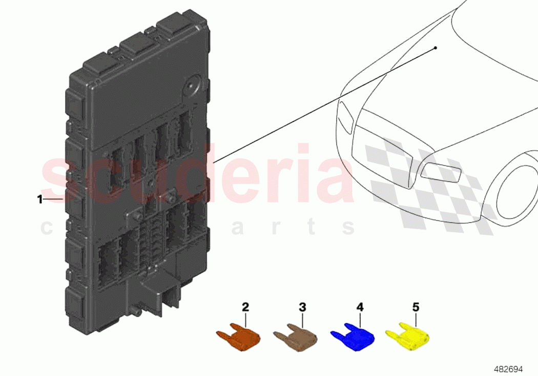 Control unit Body Domain Controller BDC of Rolls Royce Rolls Royce Ghost RR21(2019-2023)