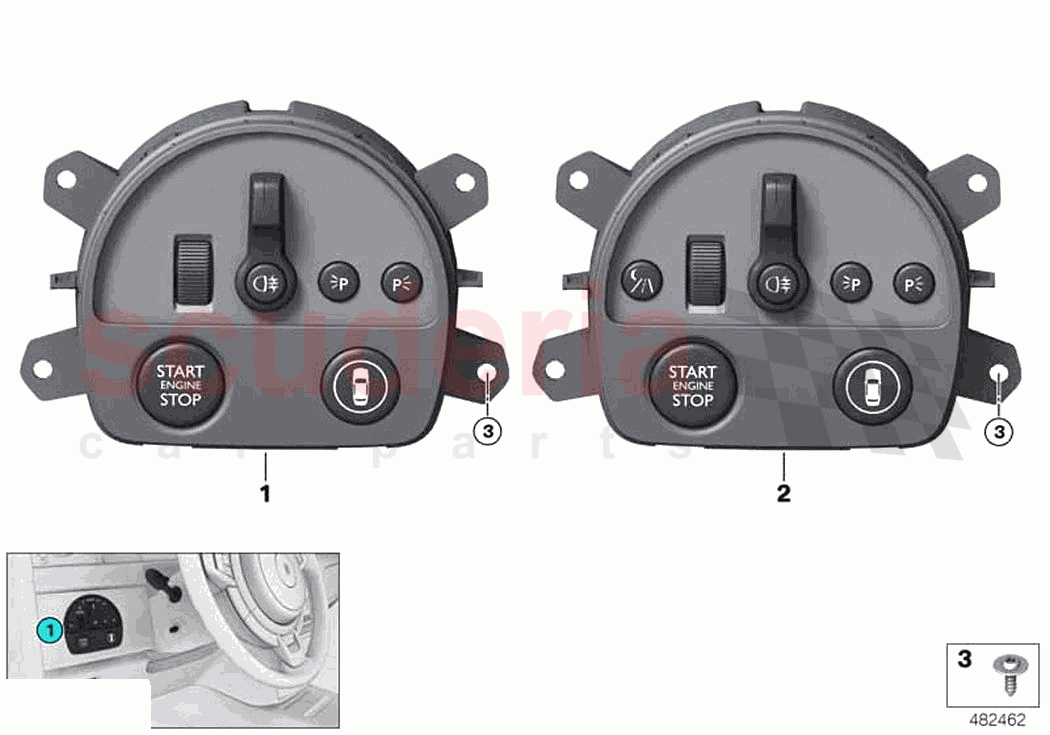 Control unit lights of Rolls Royce Rolls Royce Ghost RR21(2019-2023)