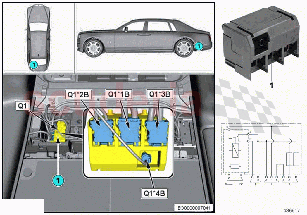 Relay isolation Q1 of Rolls Royce Rolls Royce Ghost RR21(2019-2023)