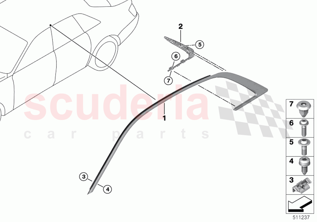 exterior trim grille of Rolls Royce Rolls Royce Ghost RR21(2019-2023)