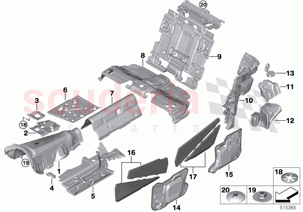 Sound insulating center of Rolls Royce Rolls Royce Ghost RR21(2019-2023)