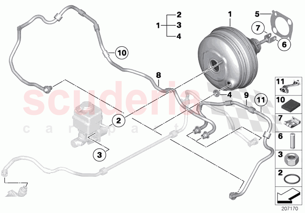 Power brake unit depression of Rolls Royce Rolls Royce Ghost RR4(2017-2019)