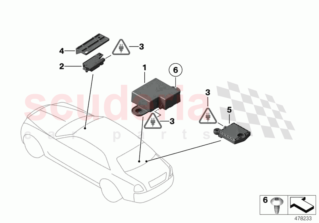 Single parts telephone aerial of Rolls Royce Rolls Royce Ghost RR4(2017-2019)