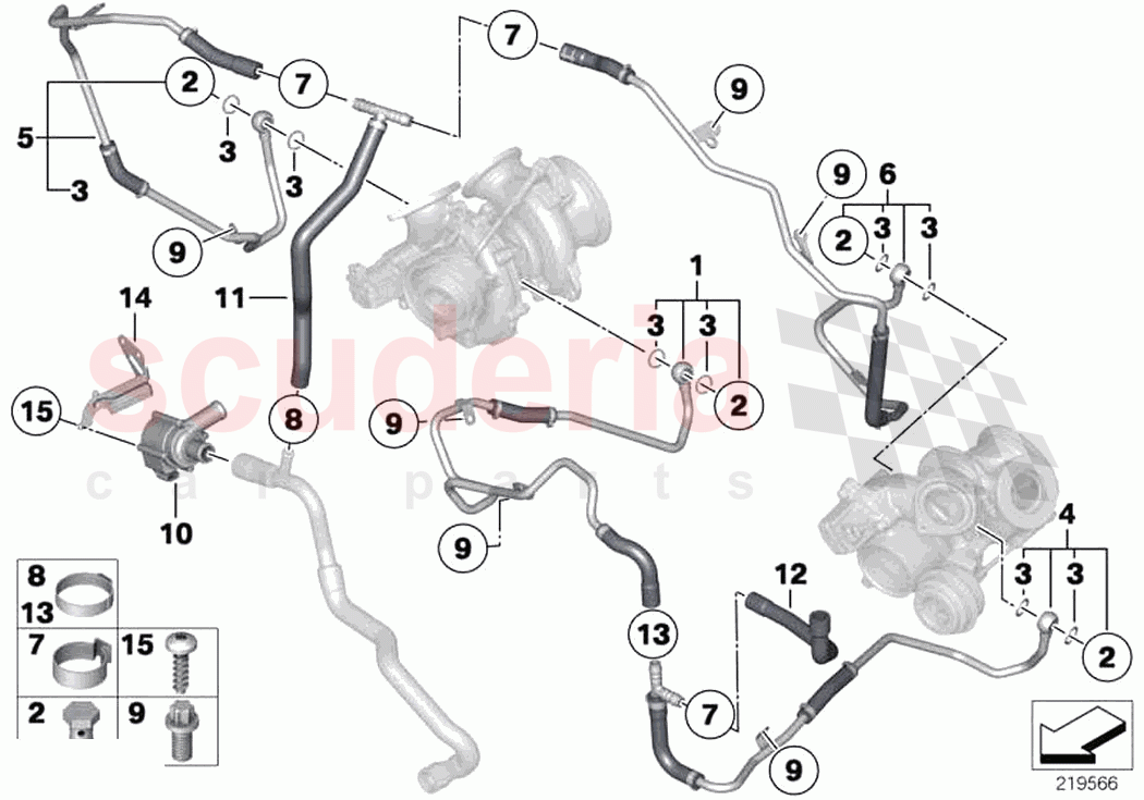 Cooling system exhaust turbocharger of Rolls Royce Rolls Royce Ghost RR4(2017-2019)