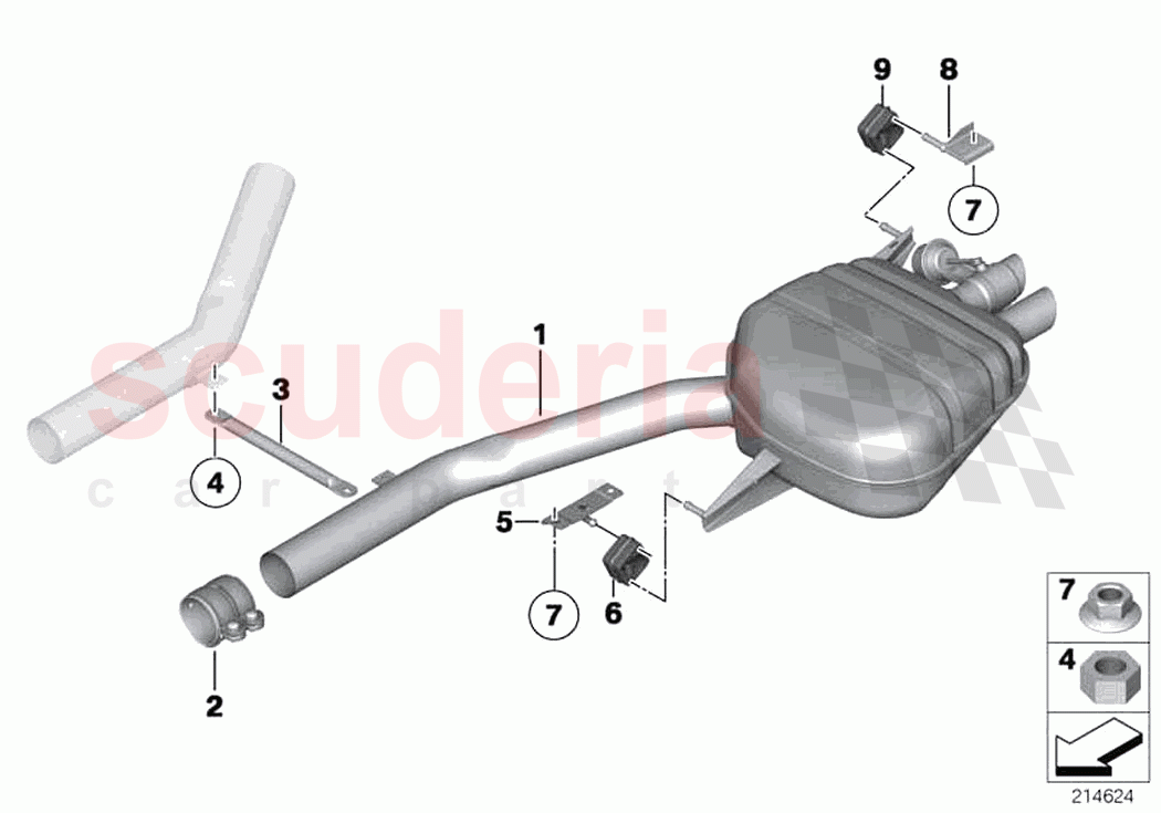 Exhaust system rear of Rolls Royce Rolls Royce Ghost RR4(2017-2019)