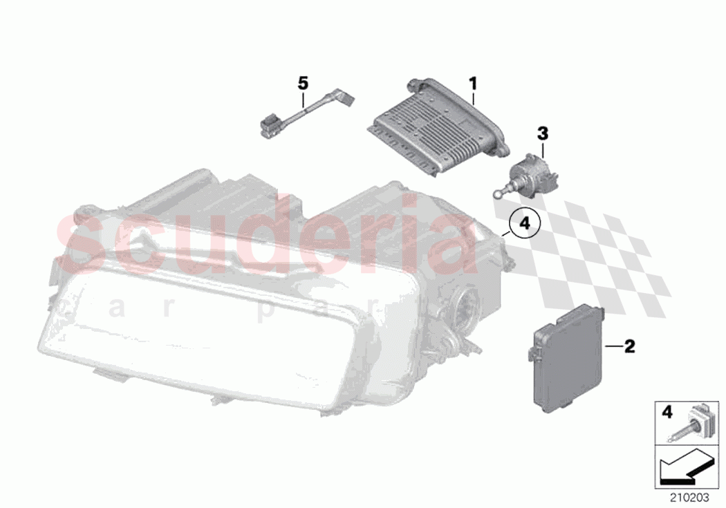 Headlight electronic components bulbs of Rolls Royce Rolls Royce Ghost RR4(2017-2019)