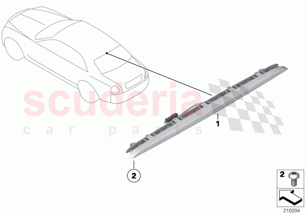Third stoplamp of Rolls Royce Rolls Royce Ghost RR4(2017-2019)