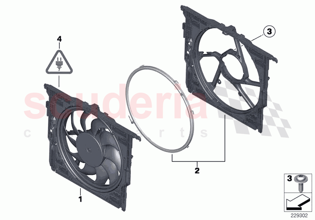 Fan shroud fan of Rolls Royce Rolls Royce Ghost RR4(2017-2019)