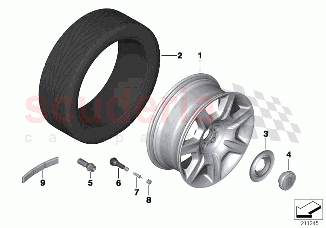 Light alloy wheel styling 274 of Rolls Royce Rolls Royce Ghost RR4(2017-2019)