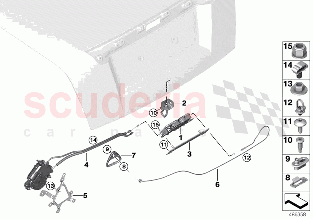 Trunk lid closing system of Rolls Royce Rolls Royce Phantom Extended RR12(2017-2023)