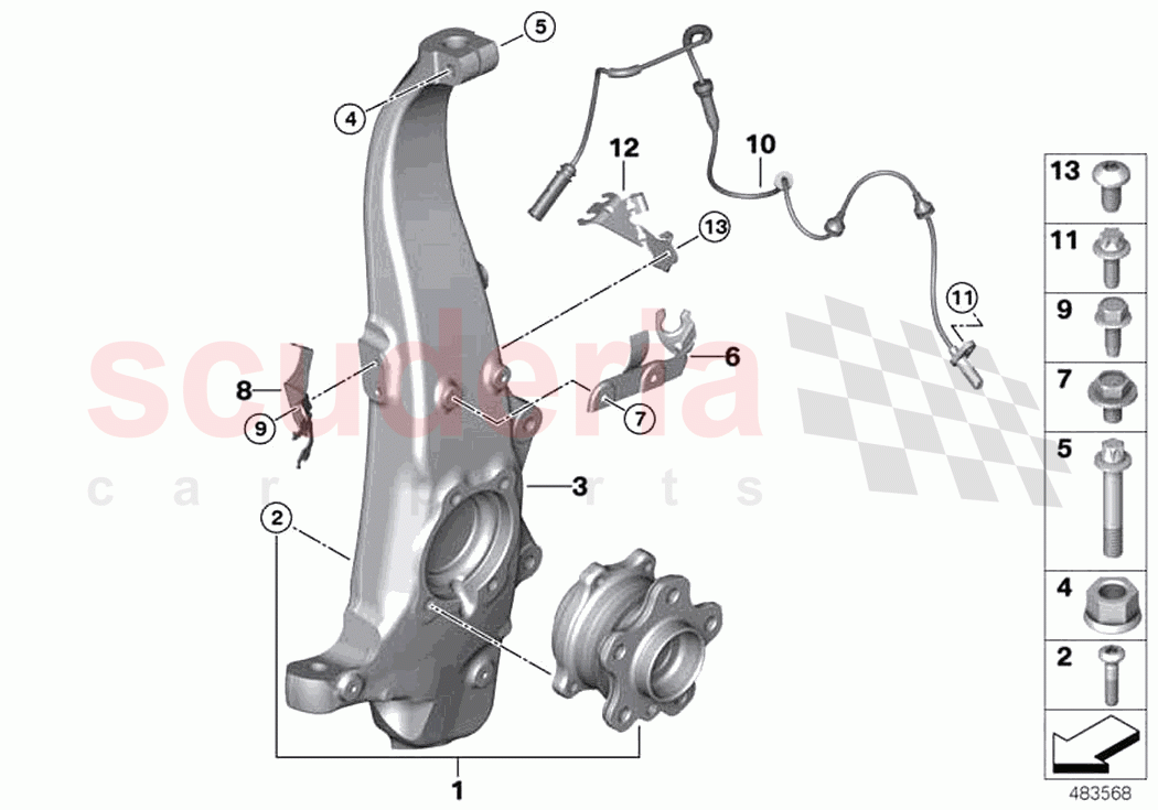 Carrier wheel bearing front of Rolls Royce Rolls Royce Phantom Extended RR12(2017-2023)