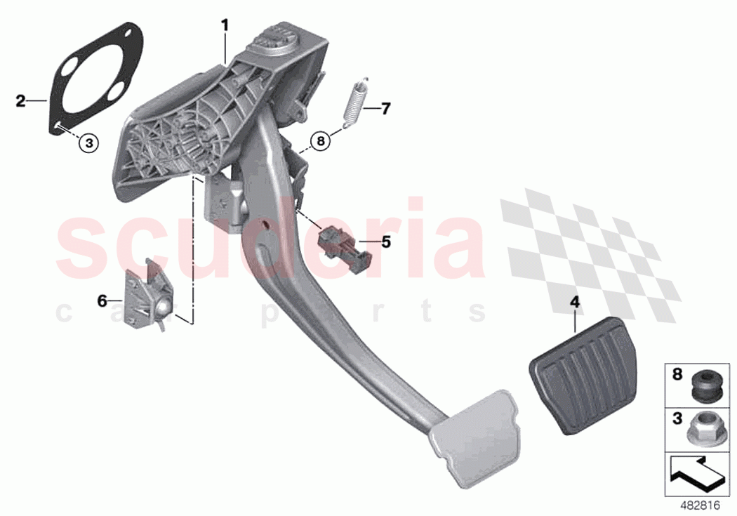Pedal assembly automatic transmission of Rolls Royce Rolls Royce Phantom Extended RR12(2017-2023)