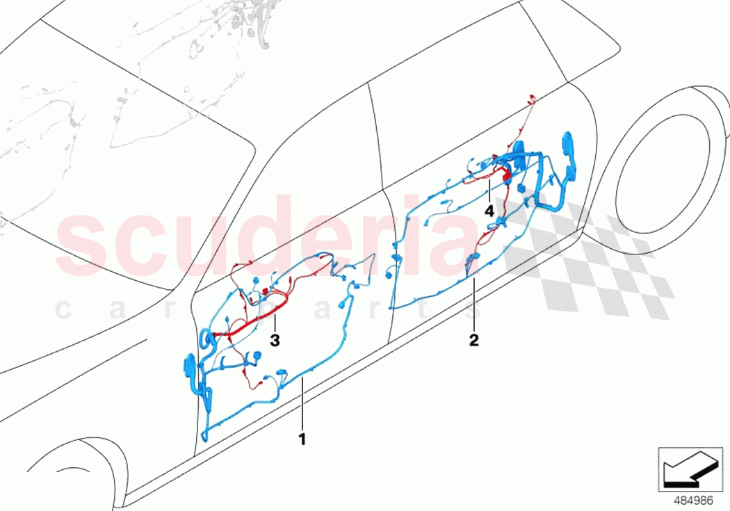 Door cable harness of Rolls Royce Rolls Royce Phantom Extended RR12(2017-2023)