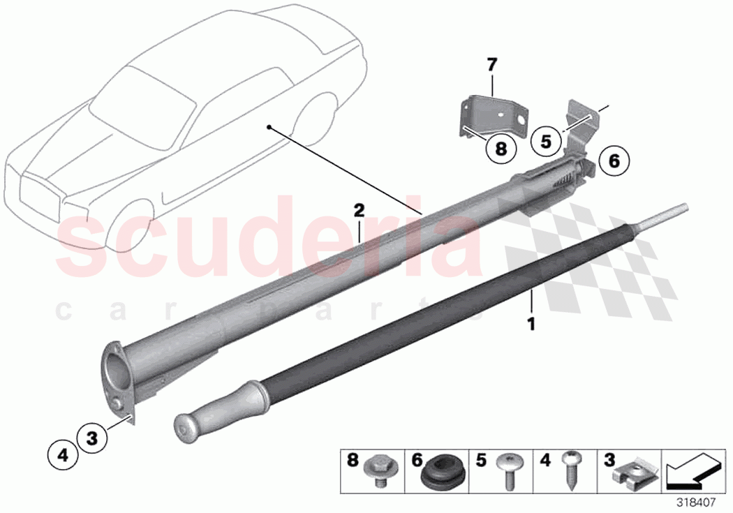 Umbrella bag of Rolls Royce Rolls Royce Phantom Extended RR12(2017-2023)