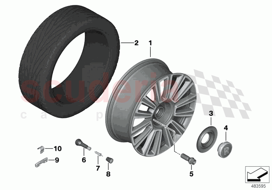 Light alloy wheel styling 678 of Rolls Royce Rolls Royce Phantom Extended RR12(2017-2023)