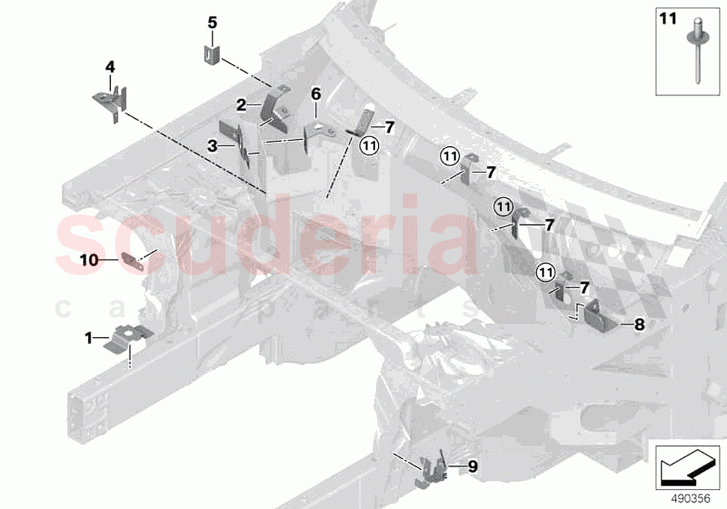 Front body bracket of Rolls Royce Rolls Royce Phantom RR11(2017-2023)