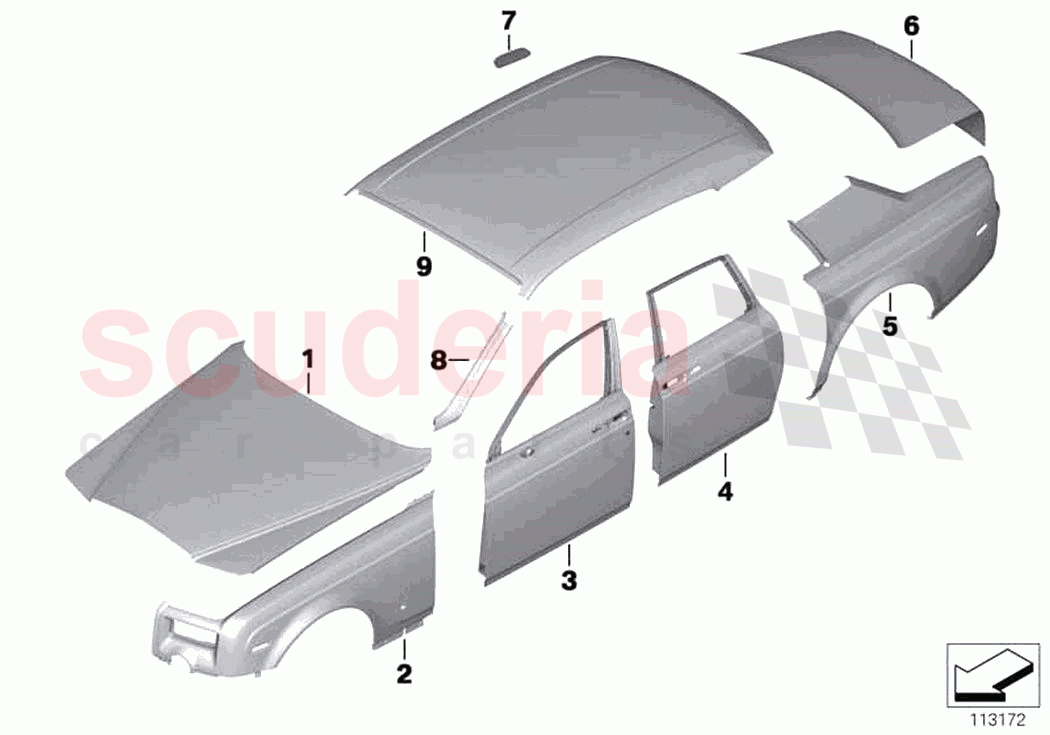 Outer panel of Rolls Royce Rolls Royce Phantom RR11(2017-2023)