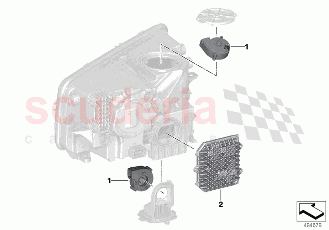 Electronic components headlight of Rolls Royce Rolls Royce Phantom RR11(2017-2023)