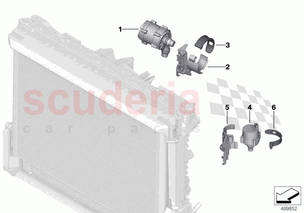 Electric water pump mounting of Rolls Royce Rolls Royce Phantom RR11(2017-2023)