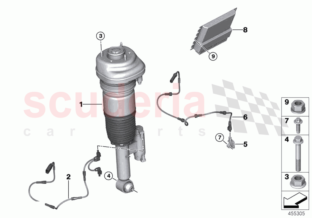 Air spring strut rear control units of Rolls Royce Rolls Royce Phantom RR11(2017-2023)