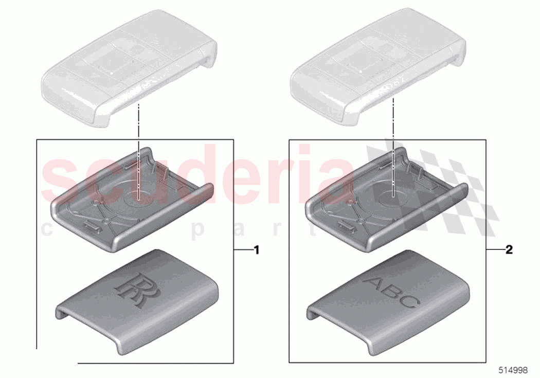 Personalised Key Backs of Rolls Royce Rolls Royce Phantom RR11(2017-2023)