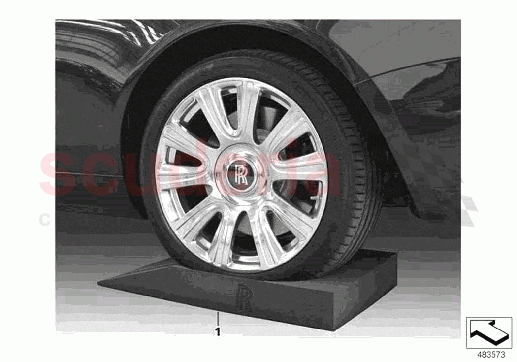 Tyre cradles of Rolls Royce Rolls Royce Phantom RR11(2017-2023)