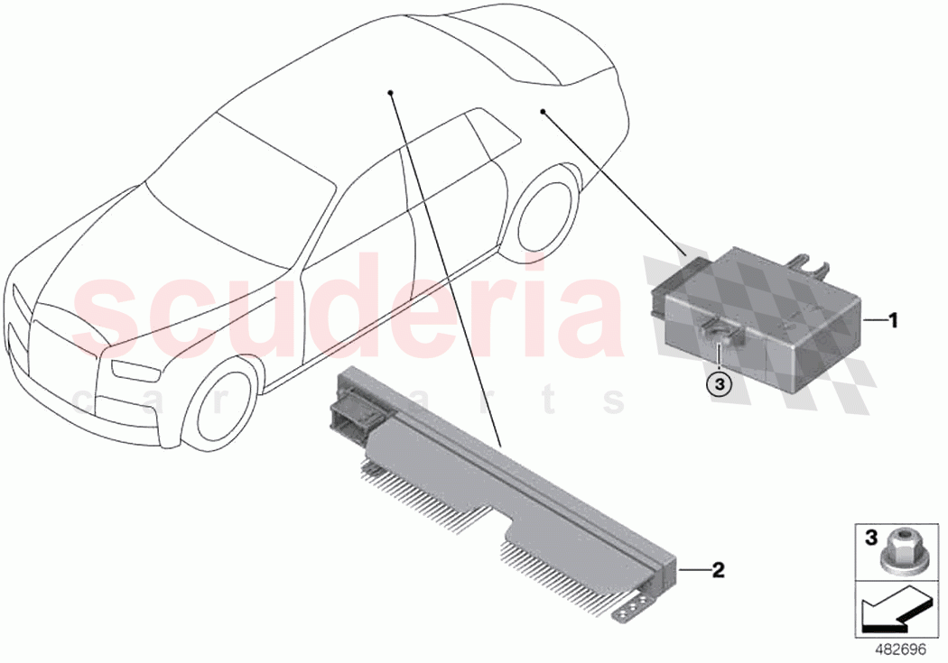 Control unit starlight headliner of Rolls Royce Rolls Royce Phantom RR11(2017-2023)