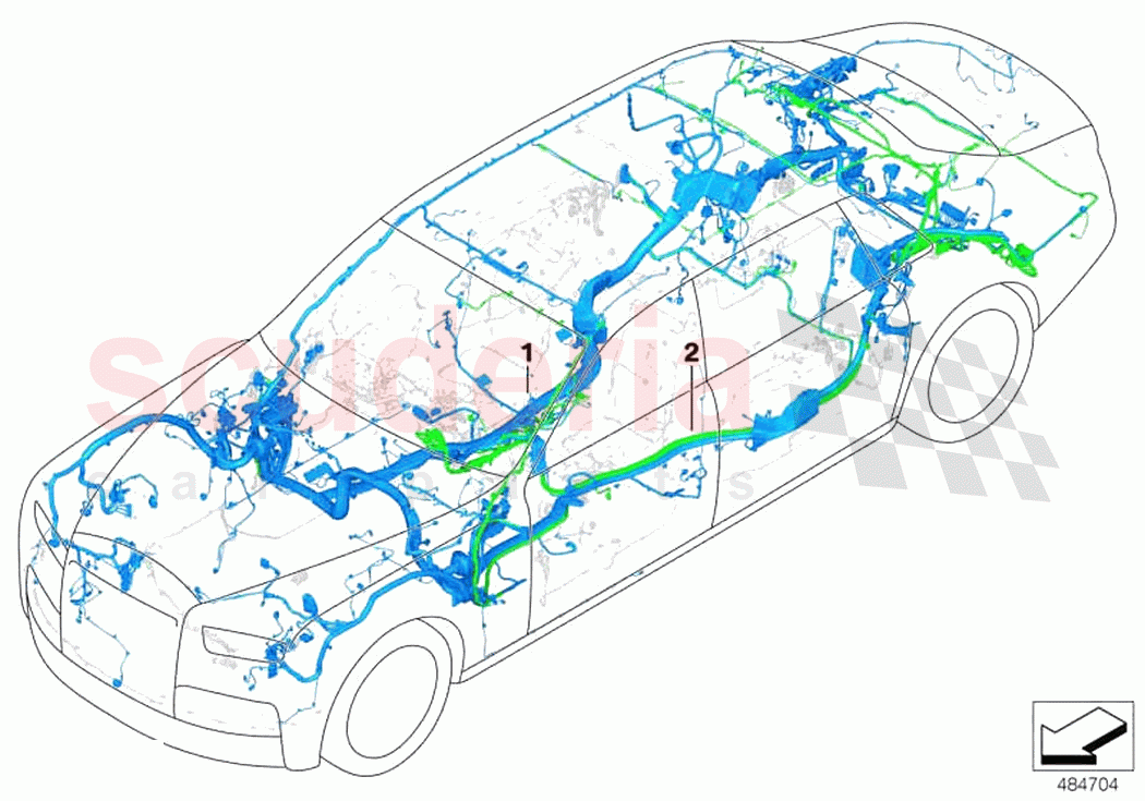 Main wiring harness duplicate of Rolls Royce Rolls Royce Phantom RR11(2017-2023)