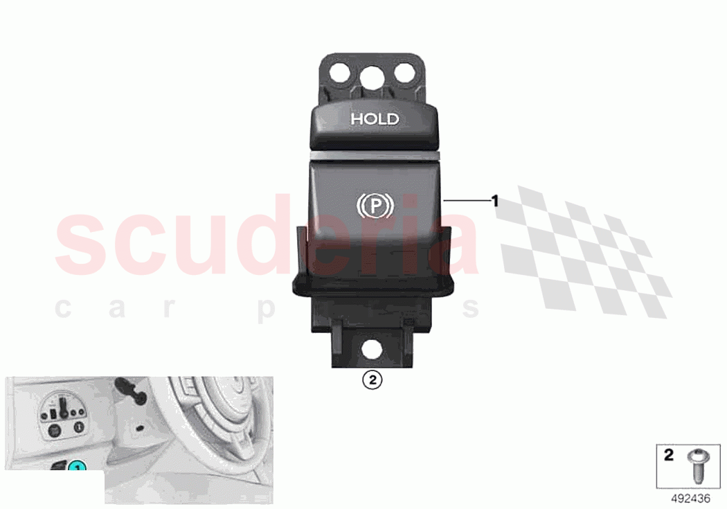 Parking brake switch of Rolls Royce Rolls Royce Phantom RR11(2017-2023)