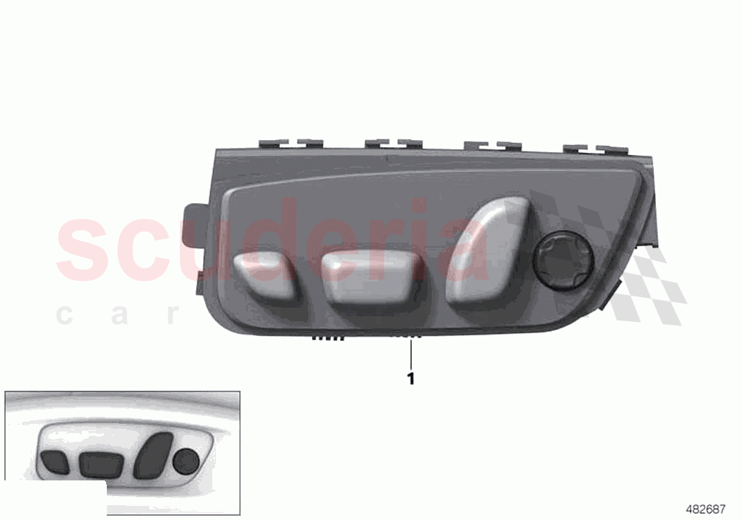 Switch seat adjustment of Rolls Royce Rolls Royce Phantom RR11(2017-2023)