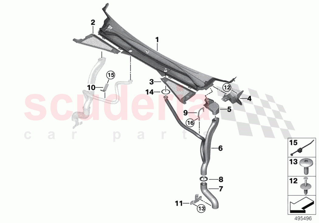 Trim panel cowl panel exterior of Rolls Royce Rolls Royce Phantom RR11(2017-2023)