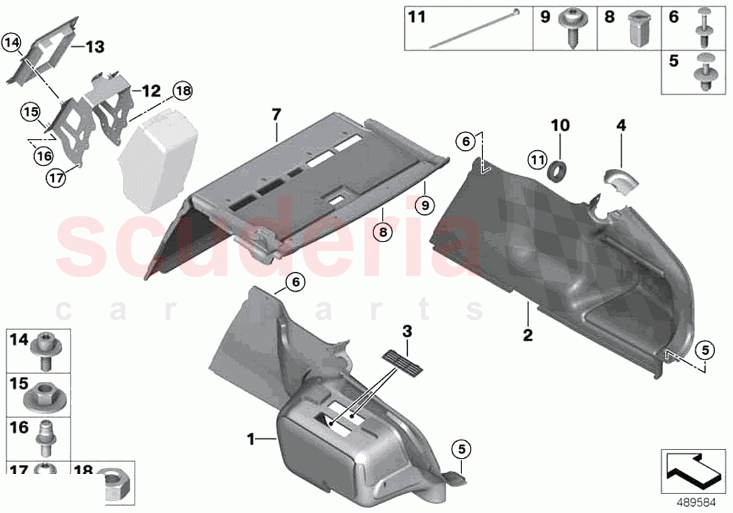 Trunk trim panel of Rolls Royce Rolls Royce Phantom RR11(2017-2023)