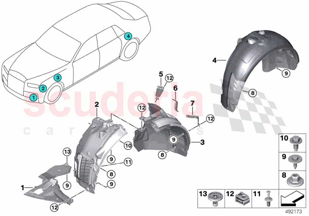 Wheelarch trim of Rolls Royce Rolls Royce Phantom RR11(2017-2023)